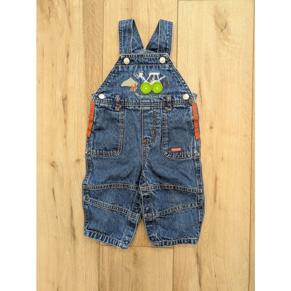 Vintage Fisher-Price Overalls with Tractor Design